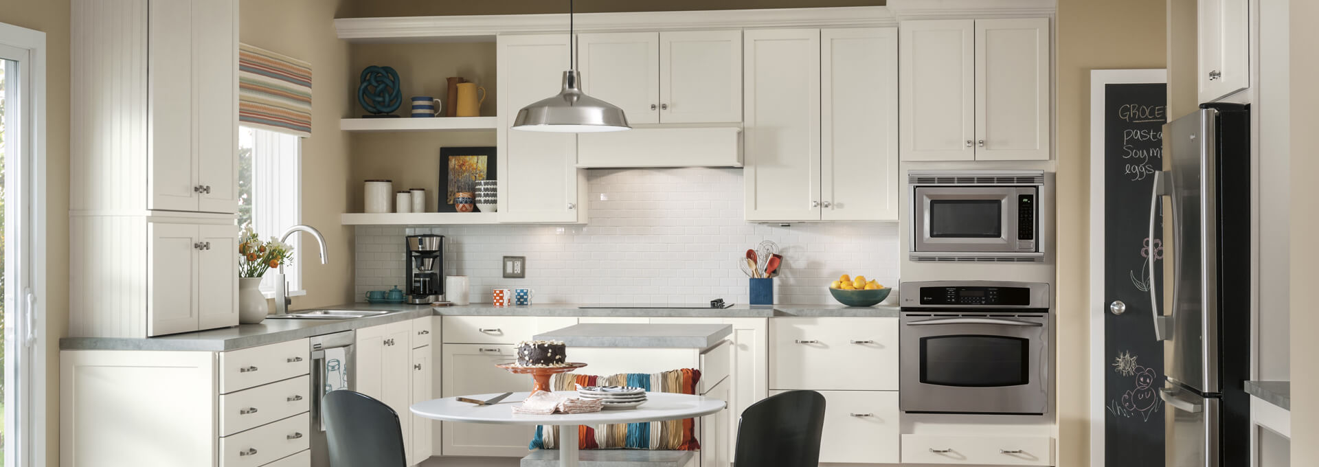 white painted kitchen cabinets