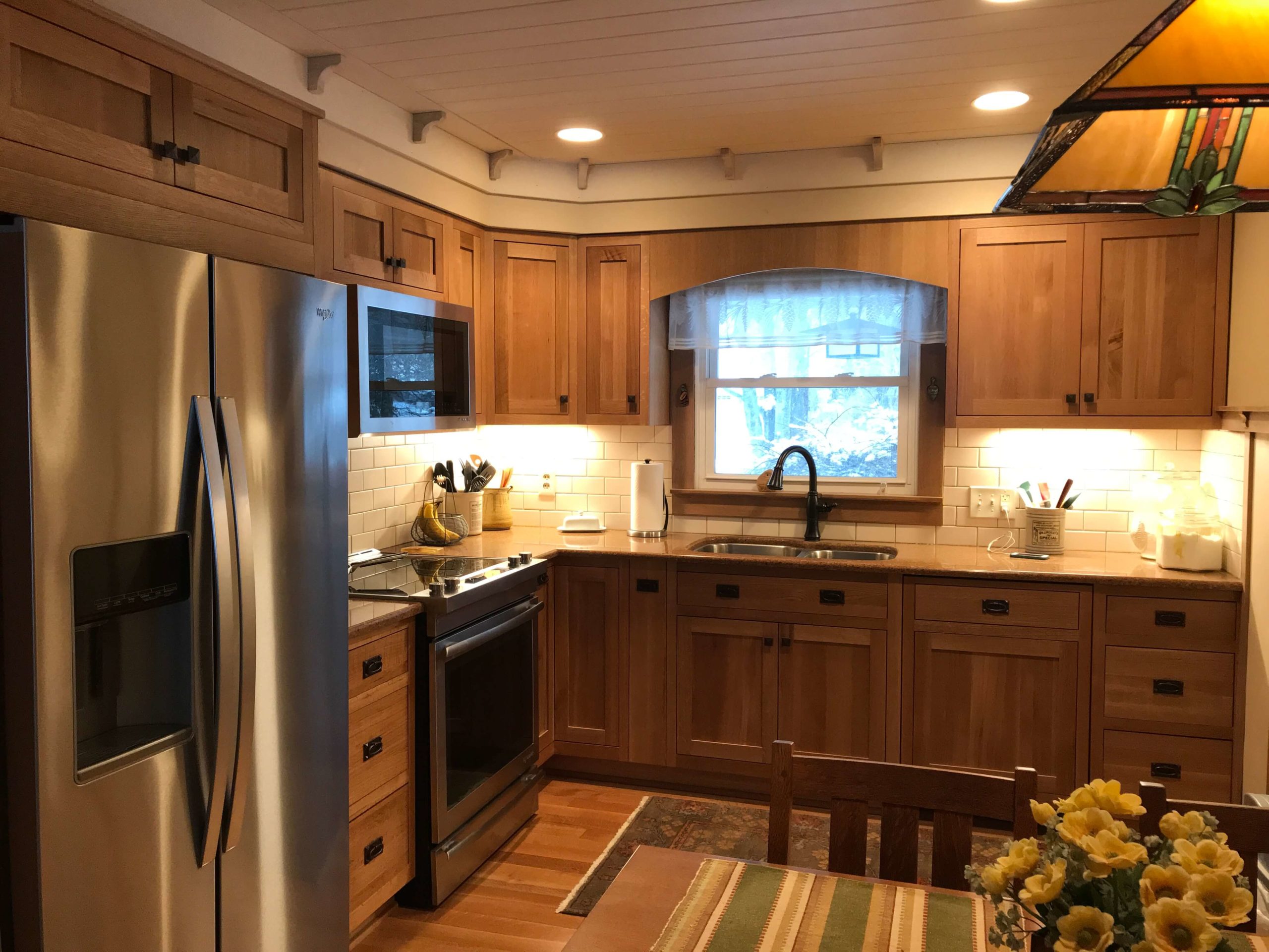 Quartersawn Oak Red Birch Cabinets