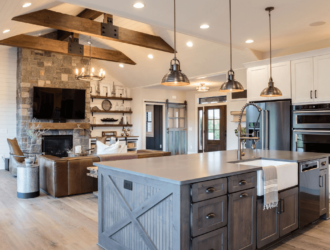 Painted and Ru Alder Kitchen Cabinets